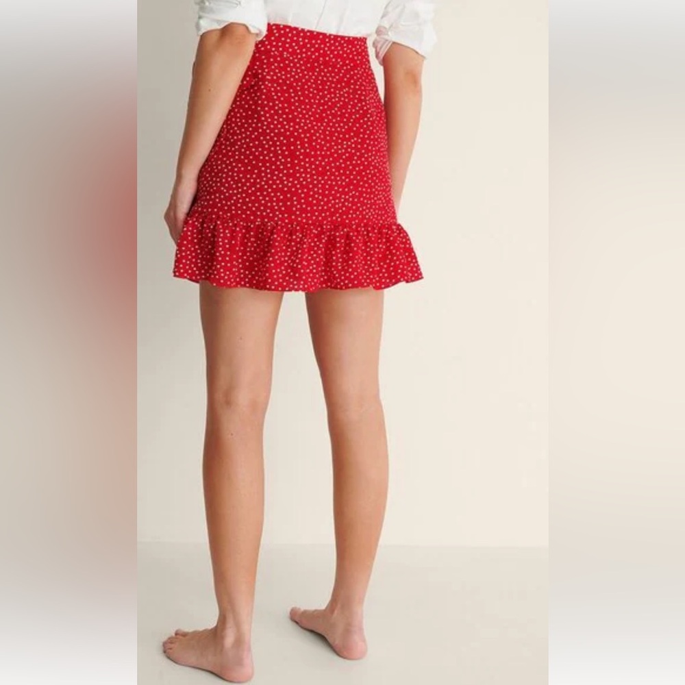 Japna Red Smoked Skirt. Size M